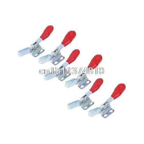Red Lever Handle BRH 201 Horizontal Type Clamping Toggle Clamp 27Kg 60lbs 6 Pcs