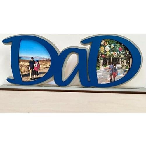Creative Wooden Photo Frame Dad Picture Frame Papa Photo Holder Photo Art Deco Photo Frame Decoration Souvenir Fathers Day Gift