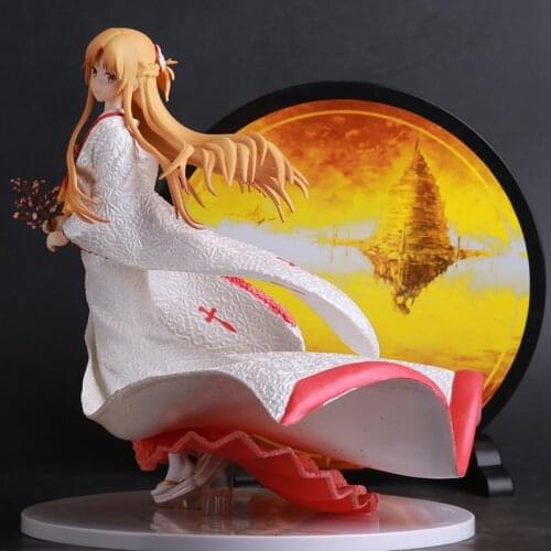 Cool ! Asunas Hand-Made White Innocent Kimono Girl Model Ornaments PVC Model Size:25*32CM