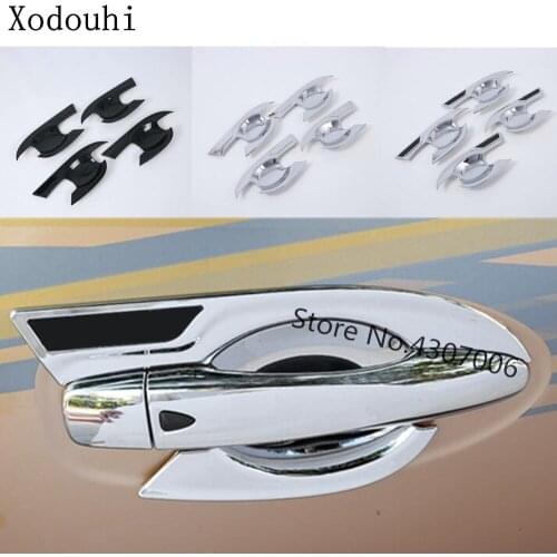 Car Body Cover Trim Outside External Door Bowl Stick Lamp Frame Panel 4pcs For Nissan Terra 2018 2019 2020