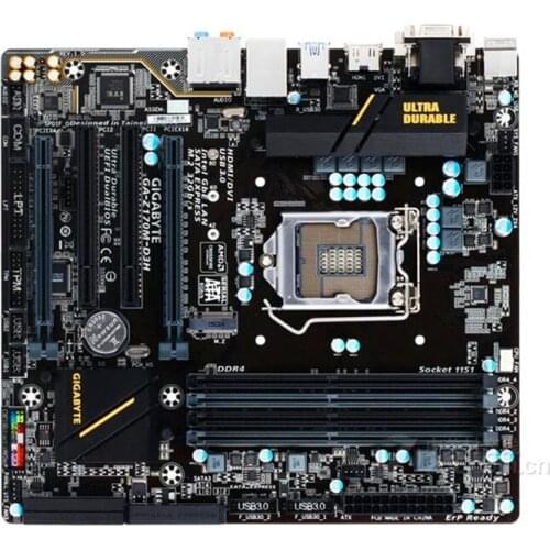 For Gigabyte GA-Z170M-D3H Z170 Original Used Desktop Z170M-D3H Motherboard Z170 LGA 1151 DDR4 64G USB3.1 ATX