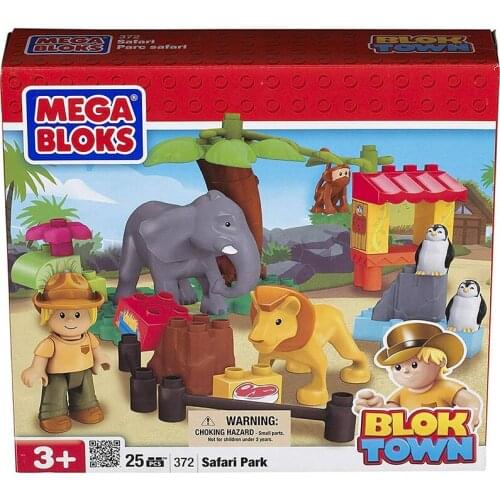 Mega Bloks Safari Park Set Blok Town Big Building Blocks Educational Toys Construction Toys Over 3 Years Old Childrens Gift