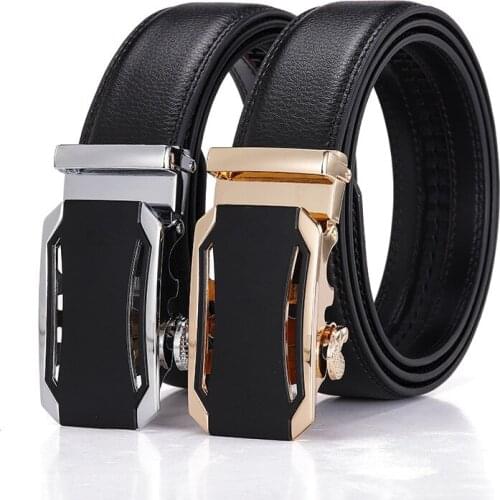 Peikong Brand Automatic Buckle Designer Men Genuine Leather Male Waist Fashion Corset Belt For High Quality Mens Belts Luxury