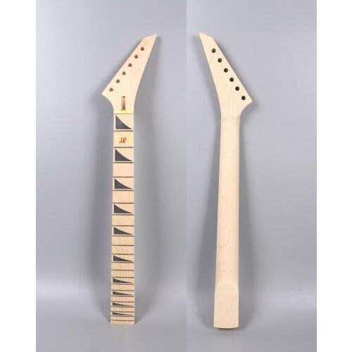 Unfinished Maple guitar neck 22 Fret 25.5 inch Shark Fin Inlay For Jackson Style