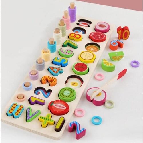 Montessori Educational Wooden Toys Childrens Literacy Building Blocks Educational Toys Preschool Kids Learning Toys
