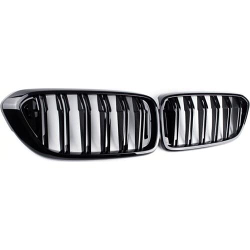 A Pair G32 Double Slat Front Kidney Grille Racing Grilles Replacement For BMW 6 Series 6GT G32 2017-2020 Car Styling New