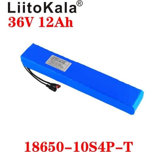 LiitoKala 36v 12Ah 10S4P 18650 Rechargeable Battery, Modified Bikes, Electric Vehicle Battery Charger 18650 li-lon