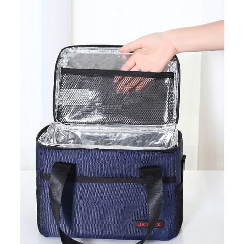 Portable Thermal Cooler Bag Picnic Food Beverage Drink Fresh Keeping Organizer Insulated Lunch Box Zipper Tote Accessories Case