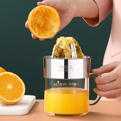 304 Stainless Steel Manual Mini Juicer Freshly Squeezed Orange Lemon Grapefruit Juice Kitchen Fruit And Vegetable Tools Artifact