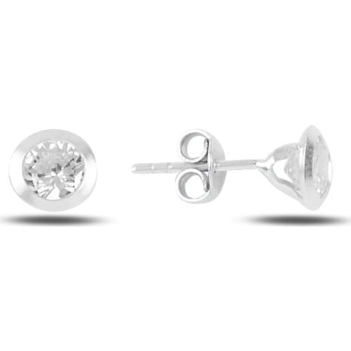 Sterling silver Solitaire Earrings