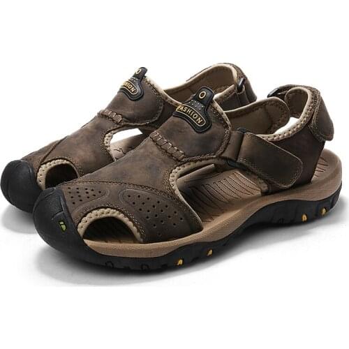 Beach comfort deportivas sandale for summer de herren sandalias leather slippers hombre zapatillas zapato mens para men flops