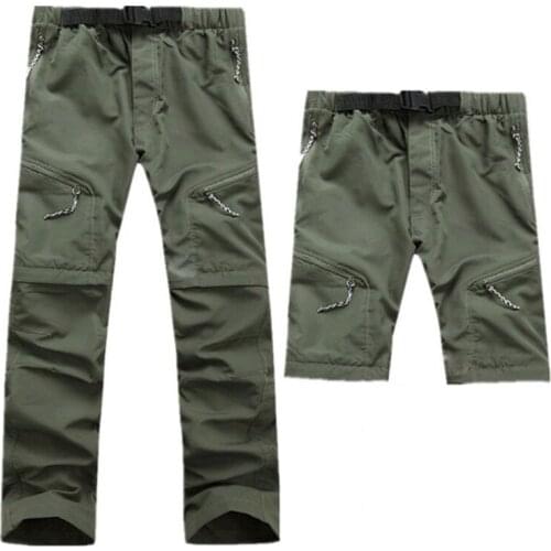 Outdoor Summer Breathable Men Women Pants Detachable Wear-resistant Quick Dry Trousers Climbing Hiking Fishing Sports Pants