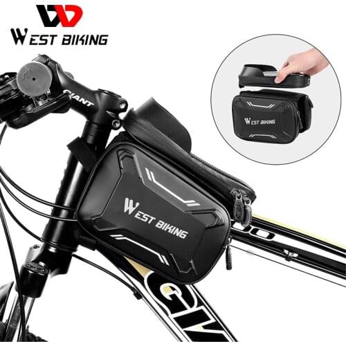 Bicycle Bags Front Frame MTB Bike Bag Waterproof Screen Touch Top Tube Phone Bag TPU Sensitive Touch Screen Cycling Accessories