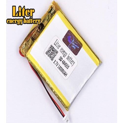 Plug 1.0-2P 3.7 V 484550 1800mah Rechargeable lipo battery e-books GPS PDA li ion polymer lithium battery MP3 MP4 MP5 small toys