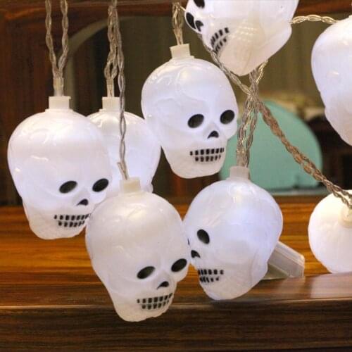 Bright-colored 1 Set Attractive Visual Effect Ghost Face String Light LED String Lamp Durable for Gifts