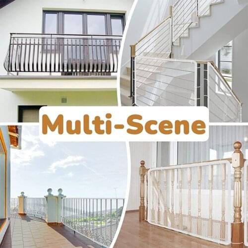 Banister Guard White Mesh Baby Safety Stairs Thicken Rail Net Child Proofing Net