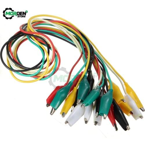 10Pcs/lot Alligator Clips Electrical DIY Test Leads Alligator Double-Ended Crocodile Clips Connector Roach Clip Test Jumper Wire