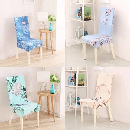 1/2/4/6Pcs Elastic Chair Cover Floral Spandex Stretch Slipcovers Universal Adjustable Protector For Kitchen Dining Room Wedding