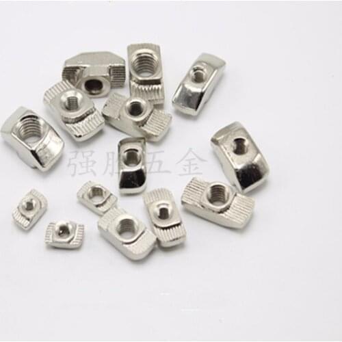 10/20pcs M3/M4/M5/M6*15.5*8mm for 30 Series Slot T-nut Sliding T Nut Hammer Drop In Nut Fasten Connector 3030 Aluminum Extrusion