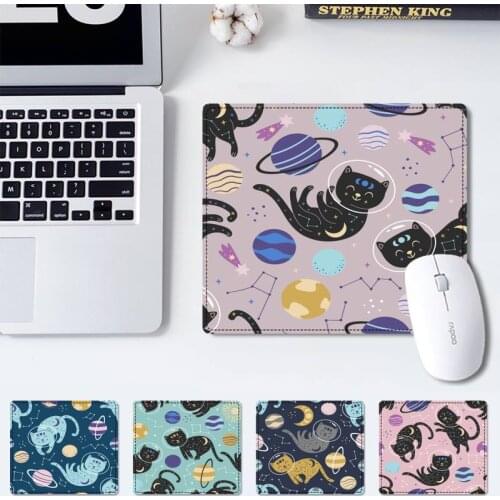 2020 cats in space Mouse Mat mouse non-slip pad player pad small size rubber Gaming mouse Pad office Desk Mat