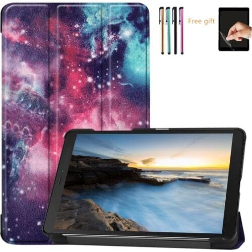 3-Folded Smart Case For Samsung Galaxy Tab A 8.0inch T290 T295 T297 2019 S-Pen Cover Tab A 8.0"SM-T290 T295 case Fundas