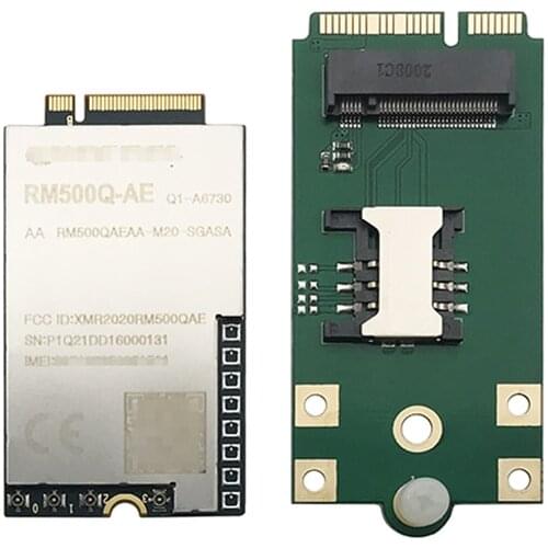 5G Quectel RM500Q-AE M.2 module with 5G M.2 NGFF to minipcie adapter compatible with EM06 EM12 EM160R-GL