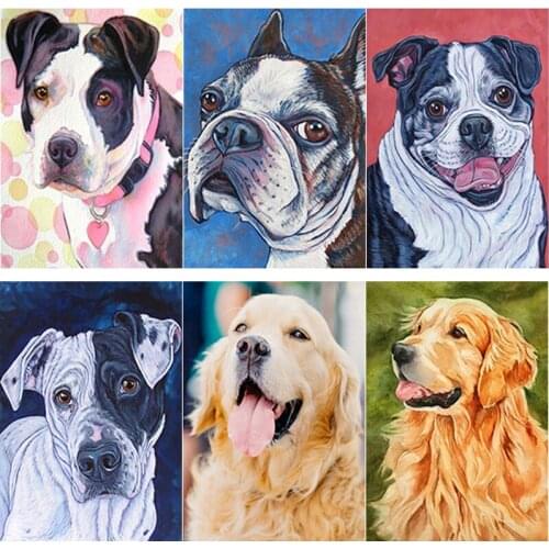 New 5D DIY Diamond Painting Cute Dog Diamond Embroidery Animal Cross Stitch Full Square Round Drill Crafts Art Home Decor Gift