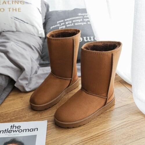 Brand Winter Womens High Quality Ladies Snow Boots Design Warm Plush Fur Flat Platform Female Bootie Femmes