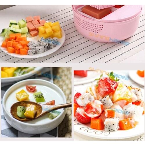 Round kitchen upgrade version hand-pressed one-piece multi-function cut vegetables shredded diced artifact