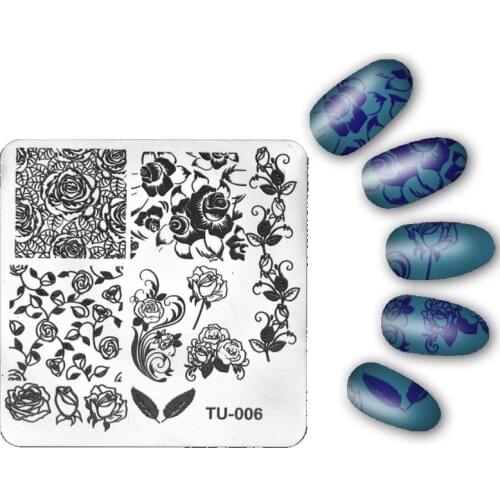 HOT!! 24Design/Lot Flower Pattern Steel Plate Nail Art Image Print Stamp Stamping Manicure Template DIY Polish Tools