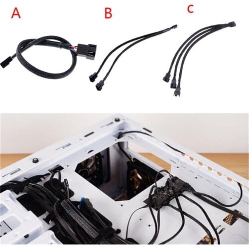 Mainboard CPU 4 PIN Fan Extention Cables PWM 4P Adapter Cable Computer Case Mainboard 4 PIN Power Cables & Connectors