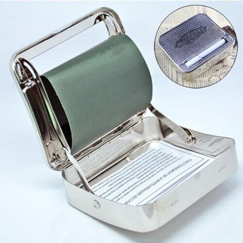 1PC 70mm Metal Automatic Cigarette Tobacco Smoking Rolling Machine Roller Box Paper Joint Roller Cigar Cigarette Accessories