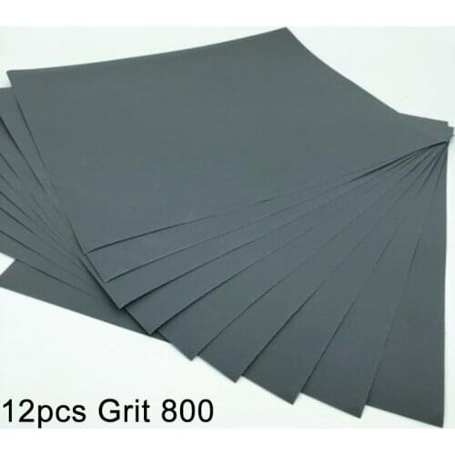 Wet/Dry Sandpaper 230 × 280mm 12pcs/Set 320/400/600/800/1000/1500/2000/2500/3000/5000/7000 For Sanding Wood Furniture