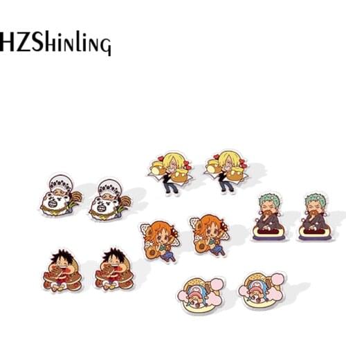 2020 New One piece Stud Earring Lovely Chopper Acrylic Earrings Resin Epoxy Jewelry Earring