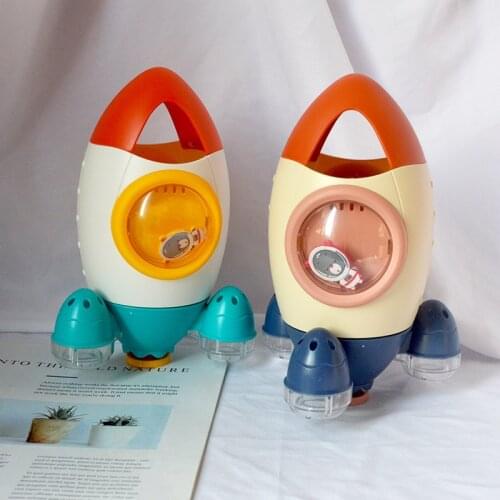 New Rotating Water Jet Rocket Baby Shower Bath Shampoo Shower Children Boys Girls Education Bath Toys Playing In Water 0-5Yrs