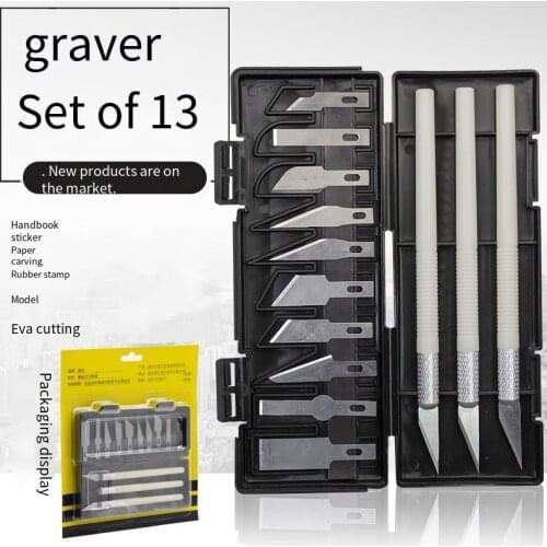 Knife Trimming Grinding Tools Hand Carving Aluminum Alloy Penknife Scraper Set Parts Carving Sharp Blade 3D Printing Mode Best