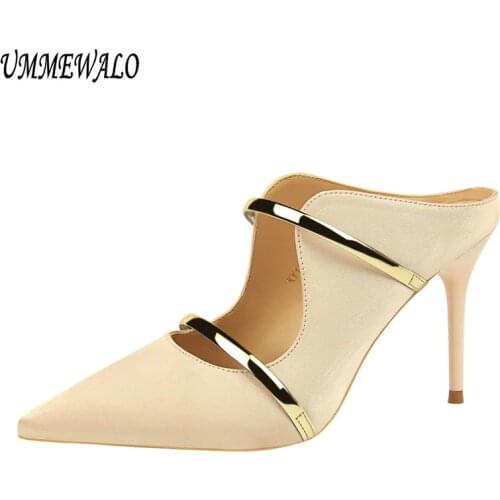 UMMEWALO Summer Sexy Sandals Women High Heel Pointed Toe Sandals Designer Ladies Gladiator Sandal Shoes Zapatos Mujer