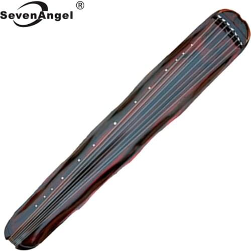 SevenAngel Advanced Guqin old House beam fir Banana Leaf cinnabar Style 7 Strings Zither Professional Chinese Musical Instrument