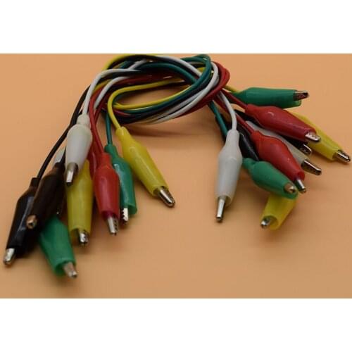 Brand New 10pcs Alligator Clips Electrical DIY Test Leads Alligator Double-ended Crocodile Clips Roach Clip Test Jumper Wire