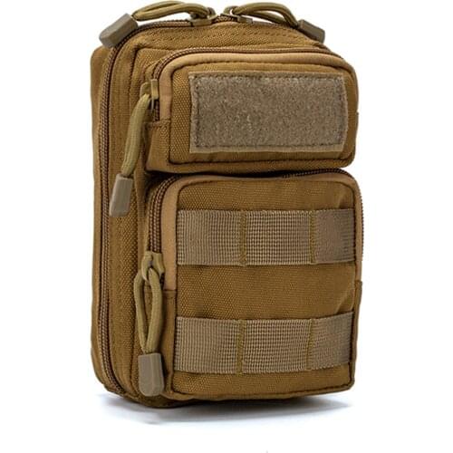 Outdoor Survival 1000D Molle Accessory Pouch Bag 3 Pocket Tactical Small Shoulder Waist Bag For Hunting Camping Climbing Hiking