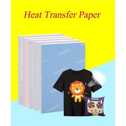 100 Sheets A4 Sublimation Heat Transfer Paper for Polyester Cotton t Shirt transfer paper Fabrics Cloth Mugs Printing