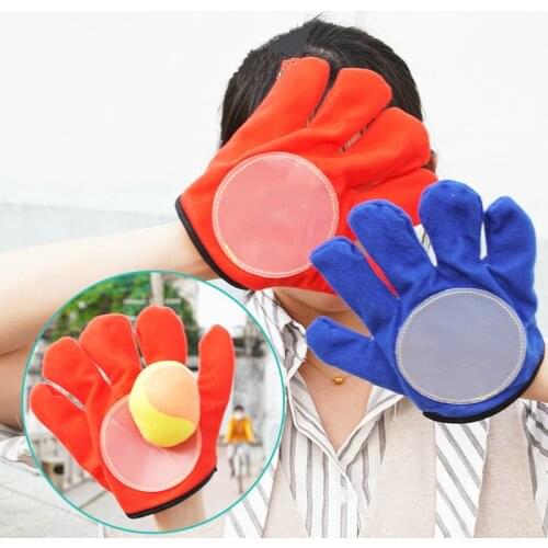 Outdoor Rackets Hand Throw And Catch Ball Game Sports Educational Toys For Family Parent-child Interactive Sucker Sticky Glove