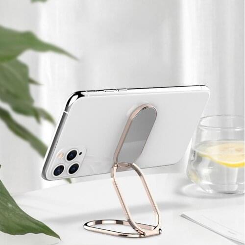 Ultra-thin Phone Ring Holder 360 Degree Rotation Multi-function Plastic Back Grip Foldable Smartphone Stand Car Magnetic Bracket