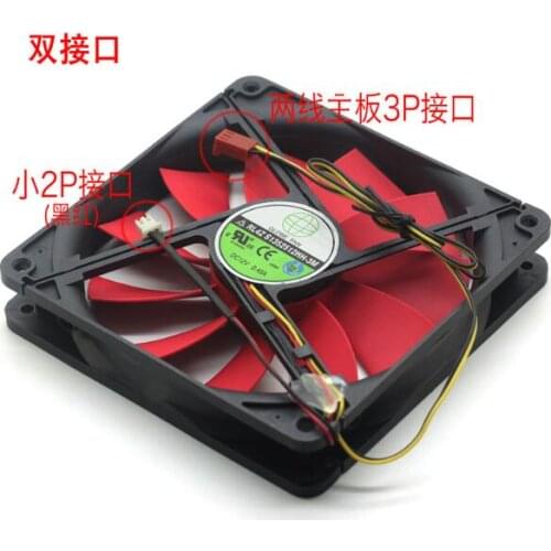 Globe fan rl4z s1352512hh-3m 12v0.45a 13.5cm dual interface chassis power cooling fan