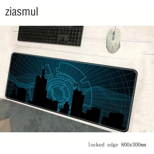 Ziasmul Green Light 800x300x2mm Mouse Pad Gaming Waterproof Mousepad Anti-slip Natural Rubber Gaming Mouse Mat with Lock Edge