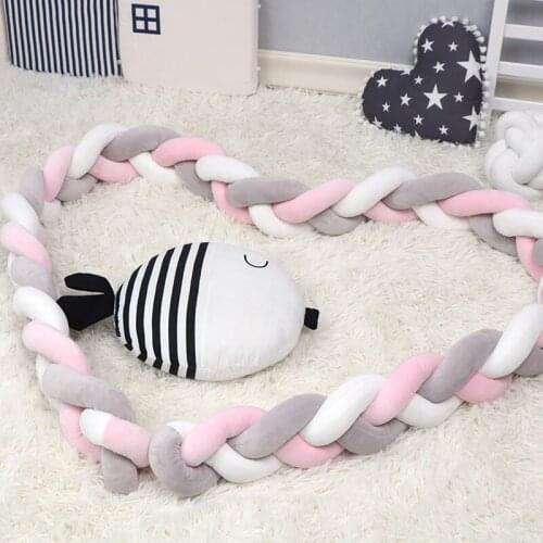 1M/2M Baby Bumper Bed Bumper Knot Long Knotted Braid Pillow Baby Cot Protector Baby Room Decor