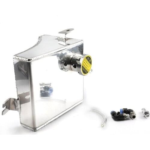1Pc Universal 1.5L Car Racing Stainless steel Refitting water tank Engine Oil Catch Tank Can Reservoir Breather Fuel Surge Tank