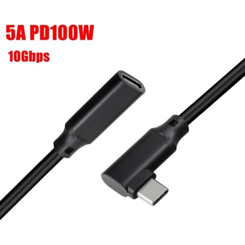 10Gbps Gen2 Type-C USB 3.1 Male to USB-C Female Extension Data 100W Charging Cable Extender Cord Reversible Design