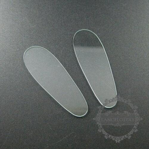 16x50mm irregular shape 1mm thick glass cover cabochon DIY supplies findings 4160010