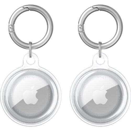 2 pieces of silicone protective cover for Airtag hanging key chain locator tracker AirTag shock, scratch and drop key cover